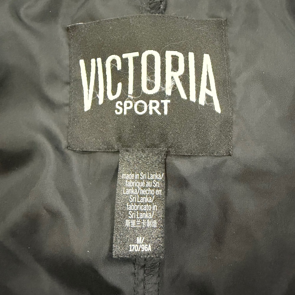 Victoria Sport Womens Black Half Zip Anorak Windbreaker Packable Jacket Hooded M - Picture 6 of 8